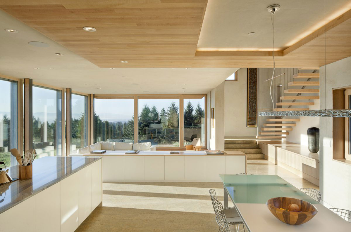 A Sustainable Contemporary Home with Stunning Views in Willamette Valley, Oregon by Holst Architecture (8)