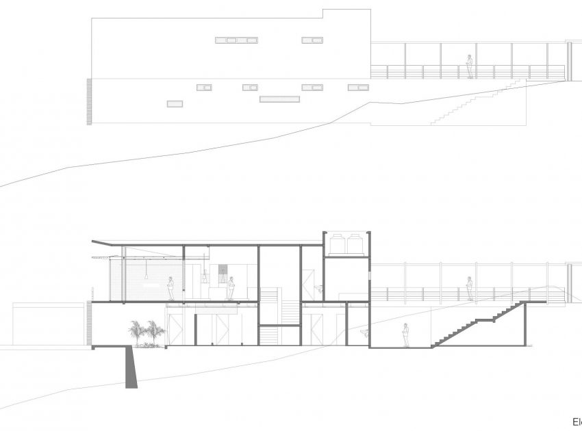 A Sustainable Contemporary Home with a Large L-Shaped Concrete Walls in Mexico by REC Arquitectura (21)