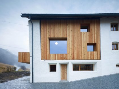 A Traditional Farmhouse Converted Into a Timeless Contemporary House in Scuol, Switzerland by Philipp Baumhauer Architects (6)