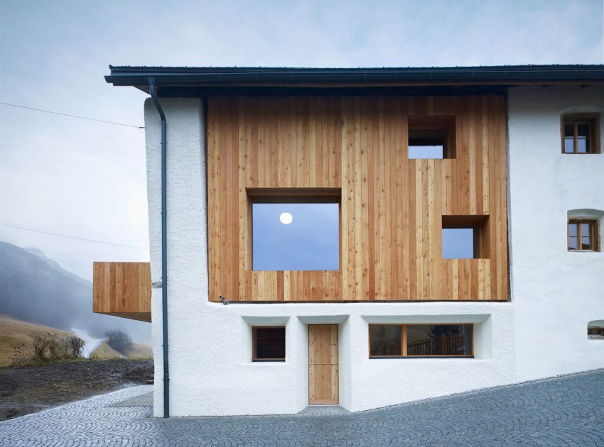 A Traditional Farmhouse Converted Into a Timeless Contemporary House in Scuol, Switzerland by Philipp Baumhauer Architects (6)