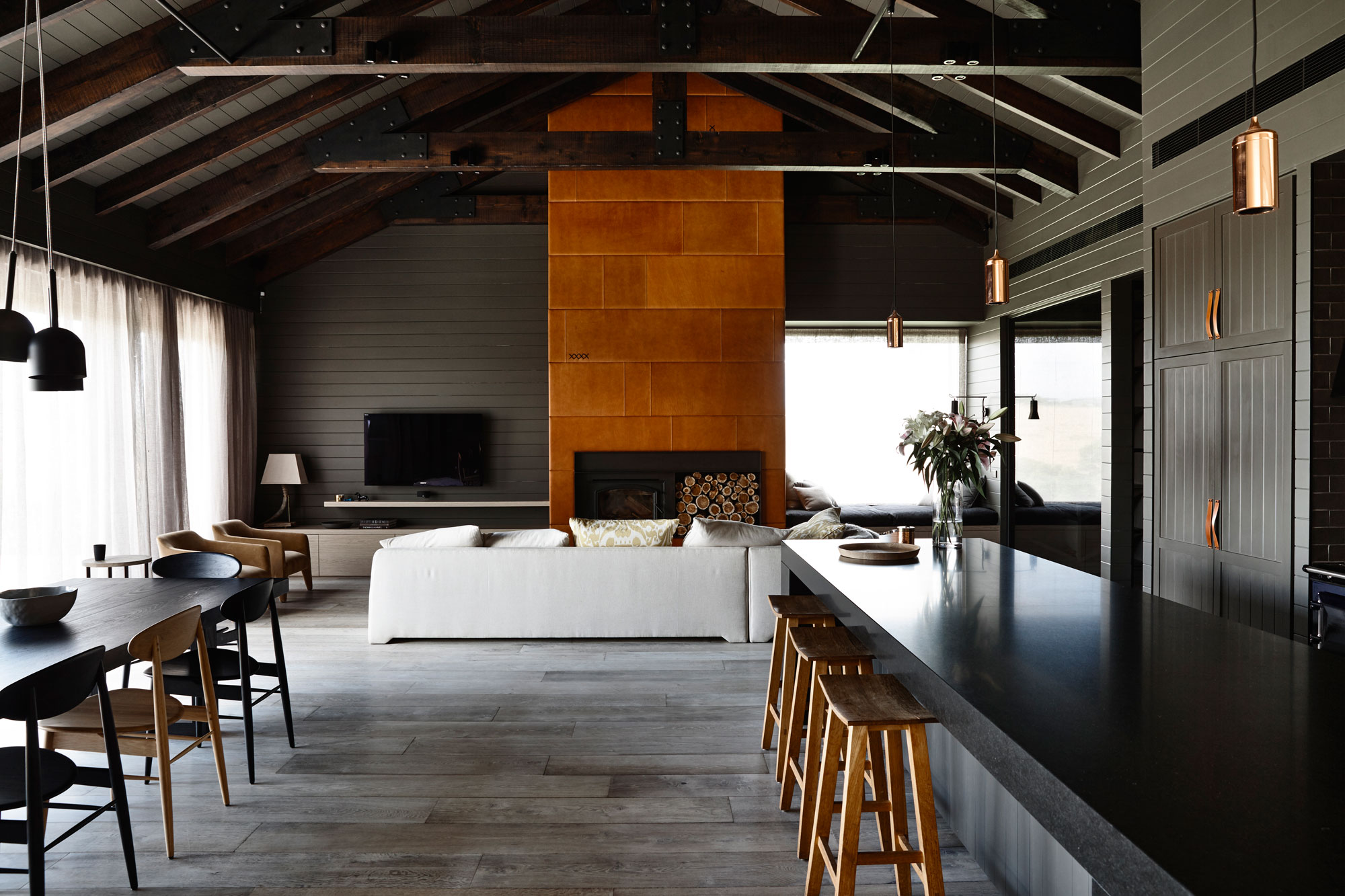 A Traditional Farmhouse Turned into a Moody Contemporary Home in Flinders by Canny Architecture (8)