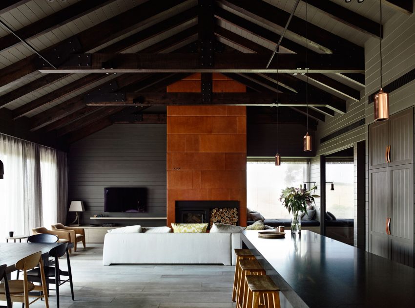 A Traditional Farmhouse Turned into a Moody Contemporary Home in Flinders by Canny Architecture (9)