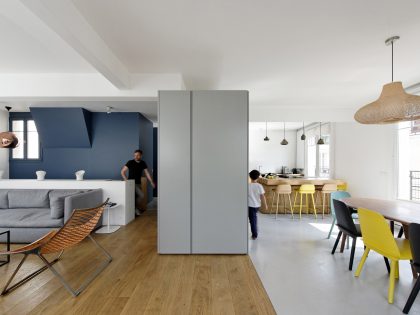 A Two Apartments Combined into a Stylish Family Maisonette in Paris by Equipe Eitan Hammer et Ulli Heckmann (2)