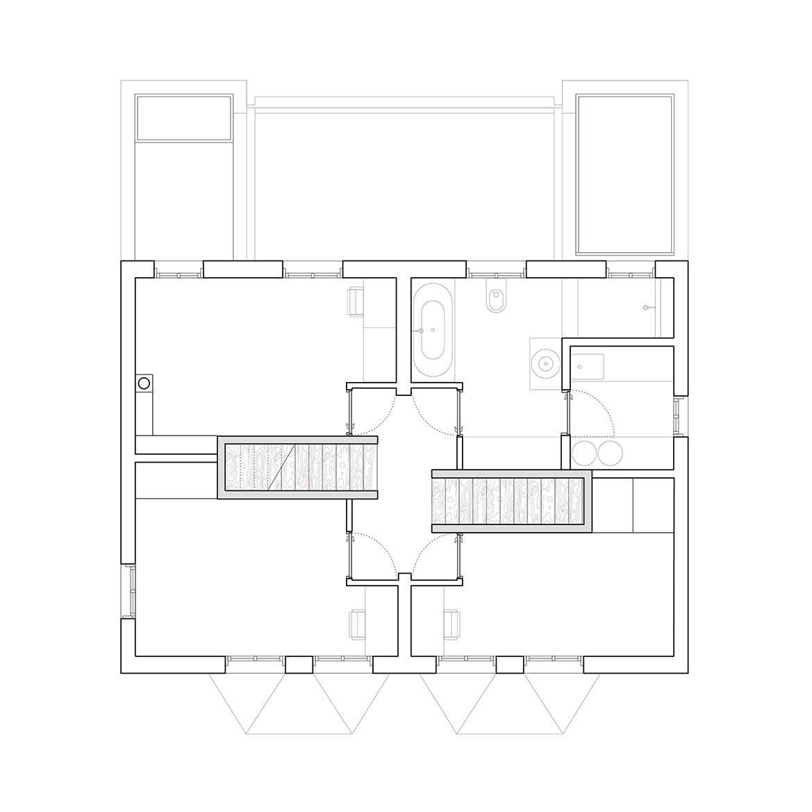 A Two Semi-Detached Houses Converted into One Family Home in Oxford by Delvendahl Martin Architects (18)