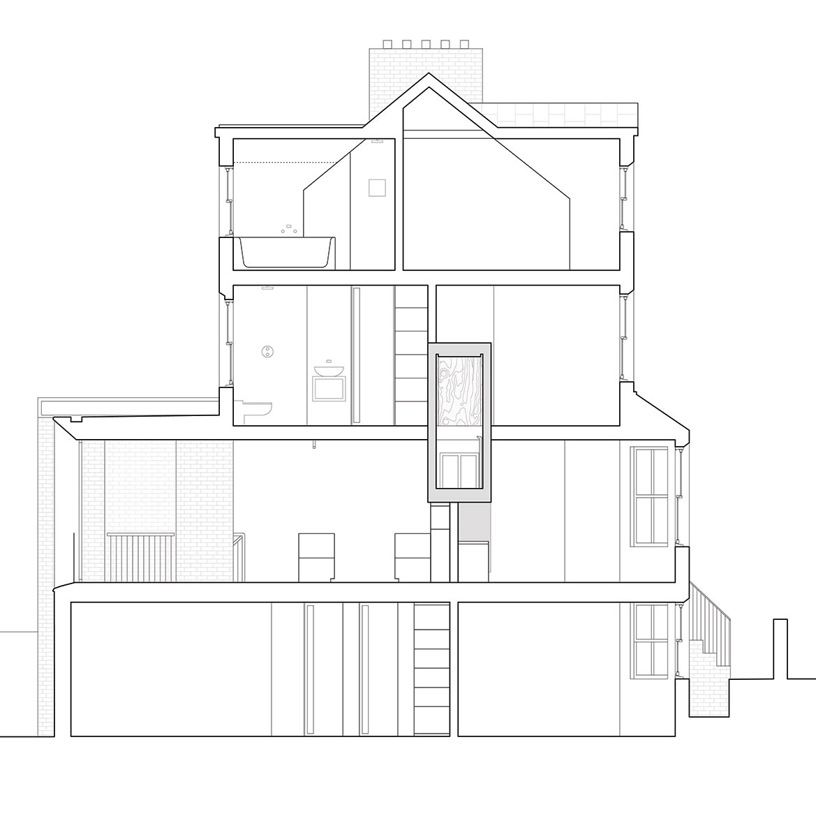 A Two Semi-Detached Houses Converted into One Family Home in Oxford by Delvendahl Martin Architects (22)