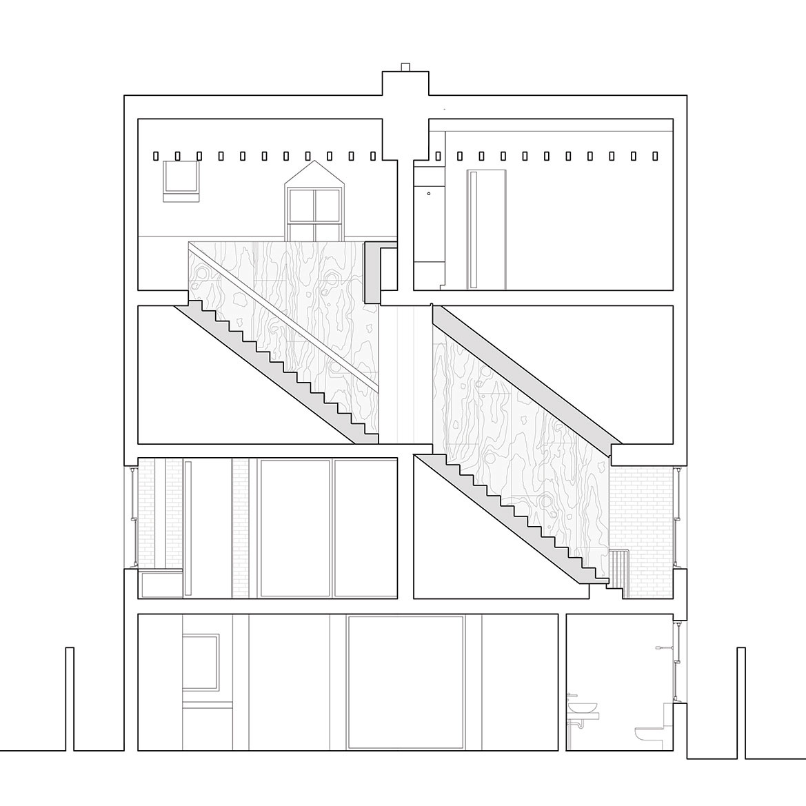 A Two Semi-Detached Houses Converted into One Family Home in Oxford by Delvendahl Martin Architects (23)