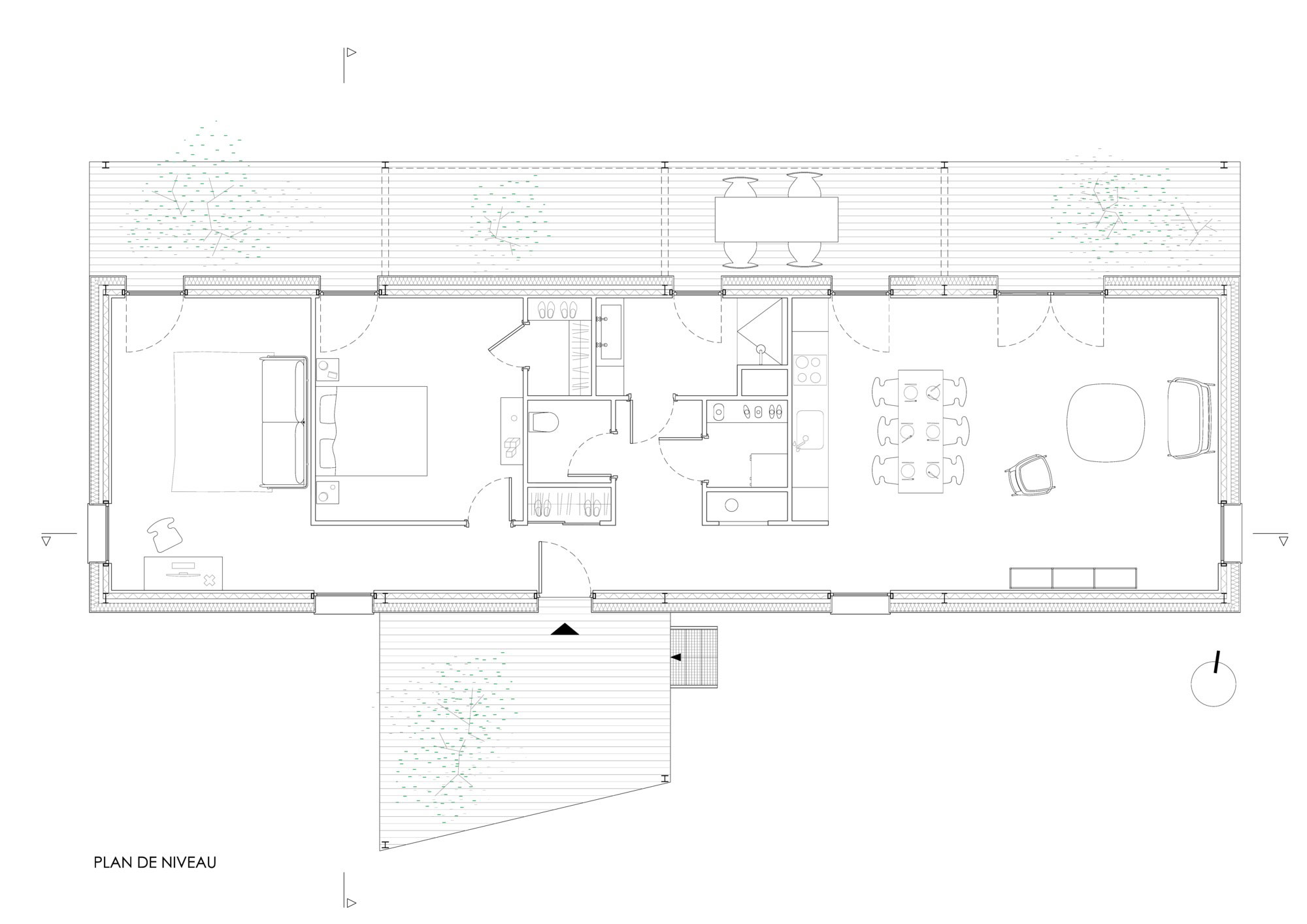 A Two Shipping Containers Turned into a Modern House for a Writer and Sculptor in Saint-Bresson by Spray Architecture & Gabrielle Vella-Boucaud (16)