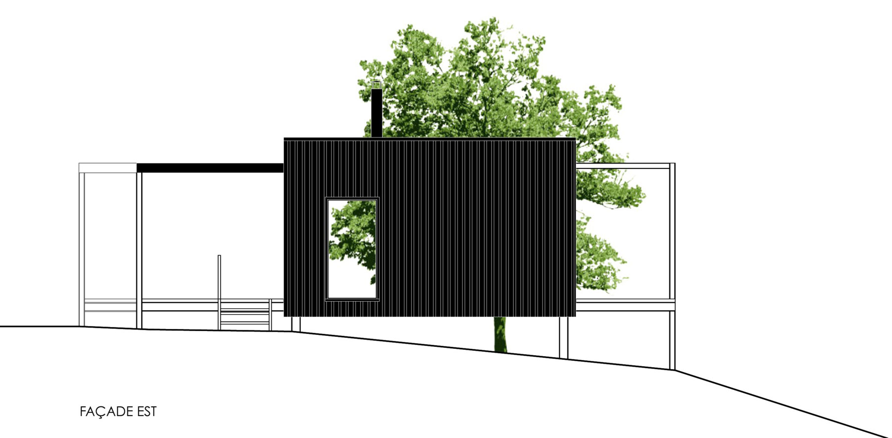 A Two Shipping Containers Turned into a Modern House for a Writer and Sculptor in Saint-Bresson by Spray Architecture & Gabrielle Vella-Boucaud (19)