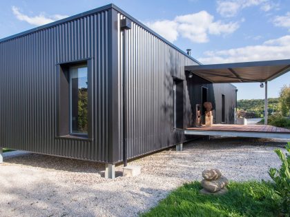 A Two Shipping Containers Turned into a Modern House for a Writer and Sculptor in Saint-Bresson by Spray Architecture & Gabrielle Vella-Boucaud (5)