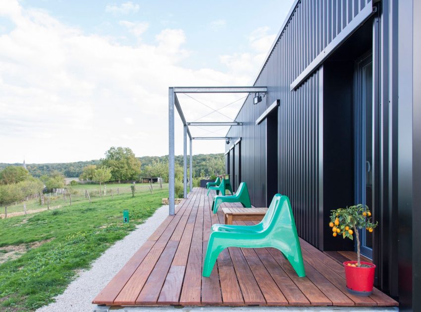 A Two Shipping Containers Turned into a Modern House for a Writer and Sculptor in Saint-Bresson by Spray Architecture & Gabrielle Vella-Boucaud (9)