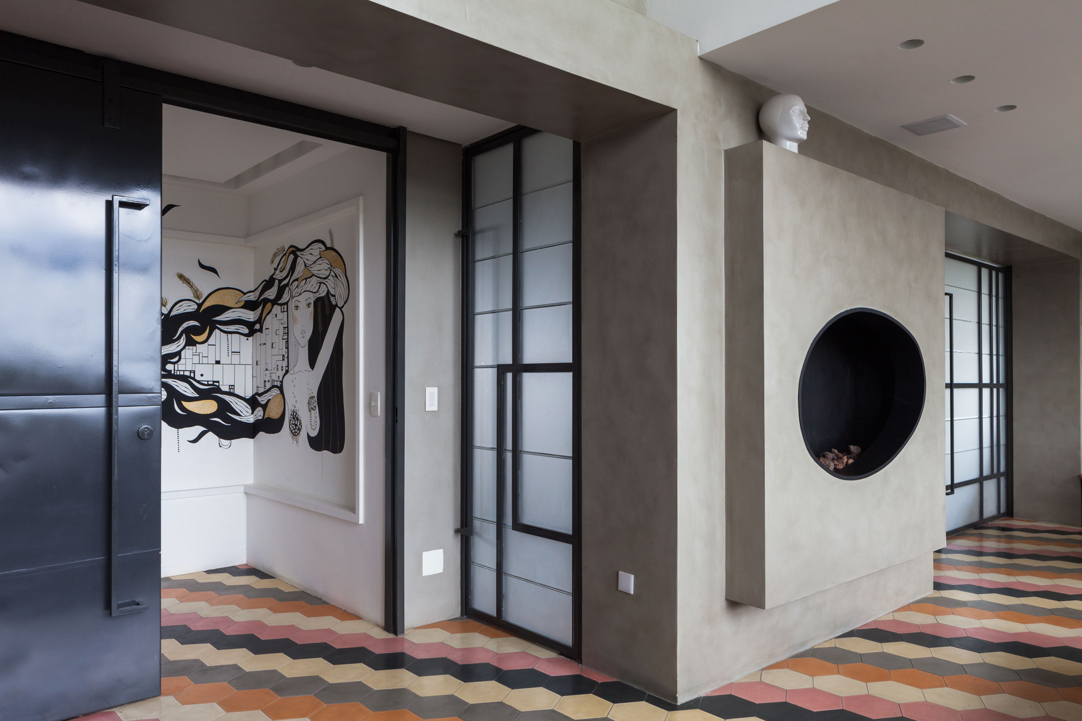 A Unique Artsy Contemporary Apartment with Colorful and Lively Interiors in São Paulo by Fabio Galeazzo Design (11)