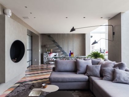 A Unique Artsy Contemporary Apartment with Colorful and Lively Interiors in São Paulo by Fabio Galeazzo Design (8)