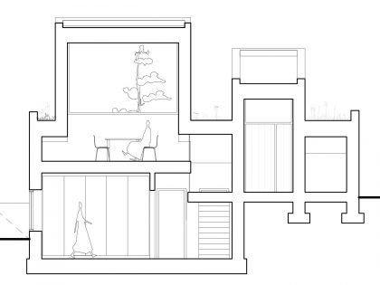 A Unique Modern Home with Sloping Green Roof and Split-Level Interior in Maldegem, Belgium by OYO (25)