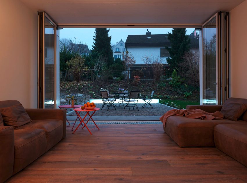 A Vertical Modern House for Three Generations Under the One Roof in Dällikon, Switzerland by Daniele Claudio Taddei Architect (19)