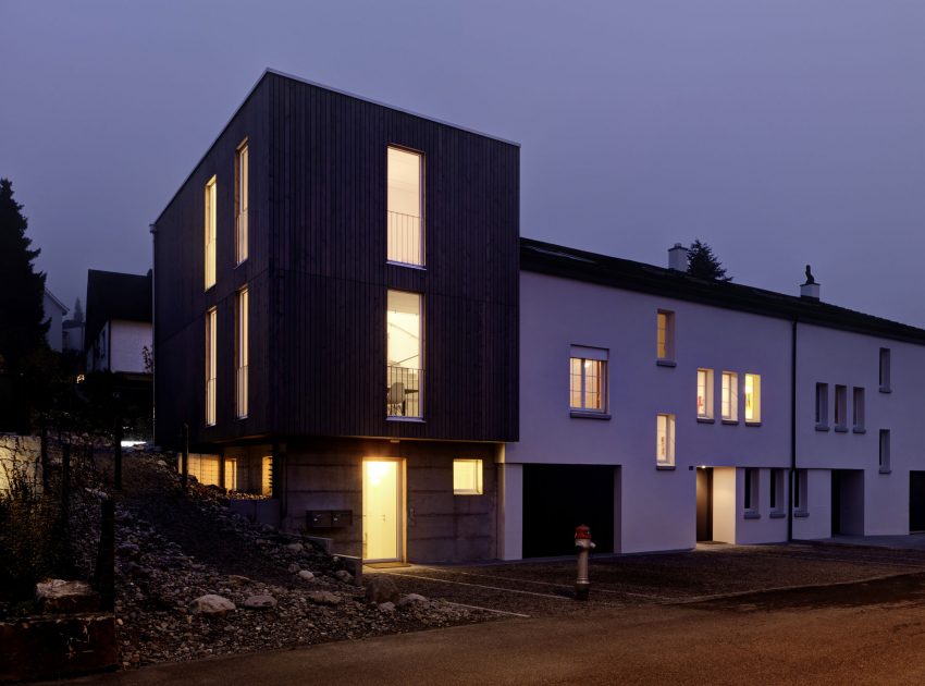 A Vertical Modern House for Three Generations Under the One Roof in Dällikon, Switzerland by Daniele Claudio Taddei Architect (21)