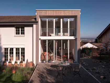 A Vertical Modern House for Three Generations Under the One Roof in Dällikon, Switzerland by Daniele Claudio Taddei Architect (3)