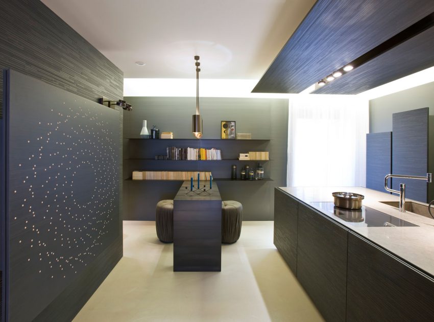 A Warm and Elegant Apartment Brimming with Character and Art in Milan, Italy by Bartoli Design (15)