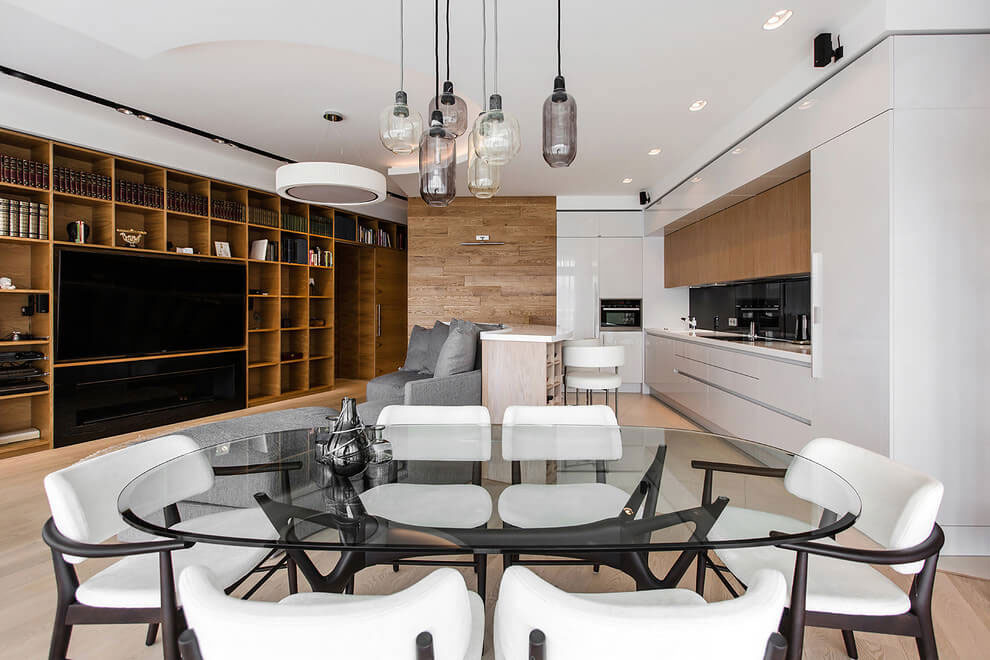 A Woodsy and Sleek Contemporary Apartment in Pestovo by Architectural Bureau Sretenka (8)