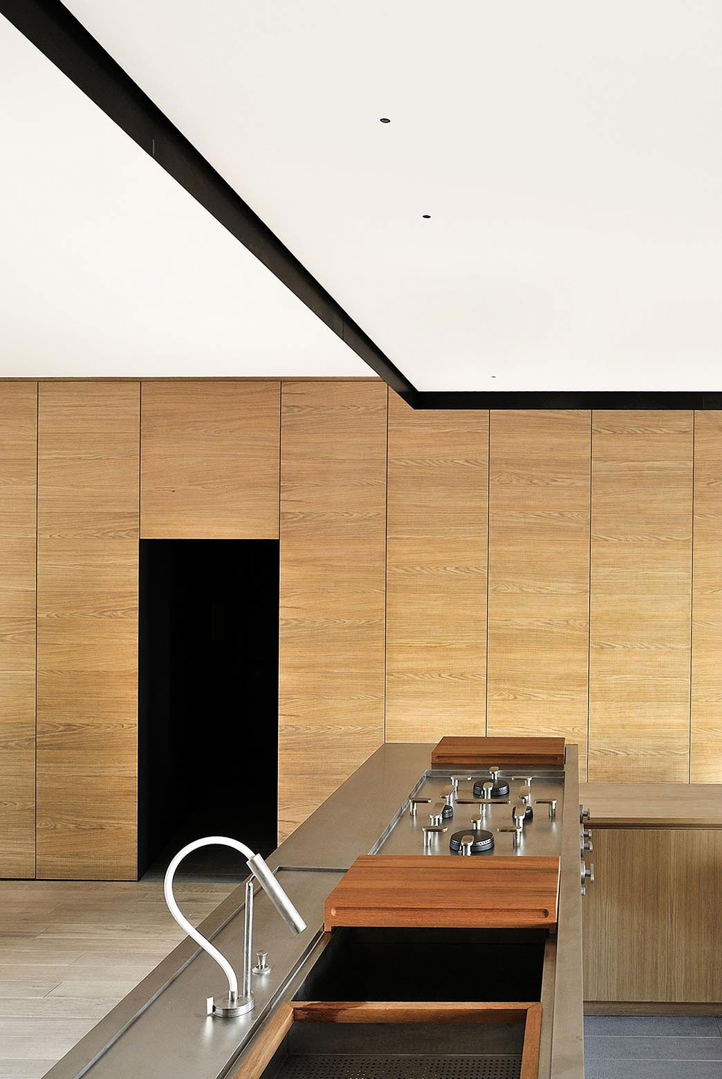 An Elegant Apartment Dominated by Shades of Gray and White Colors by Luca Compri (11)