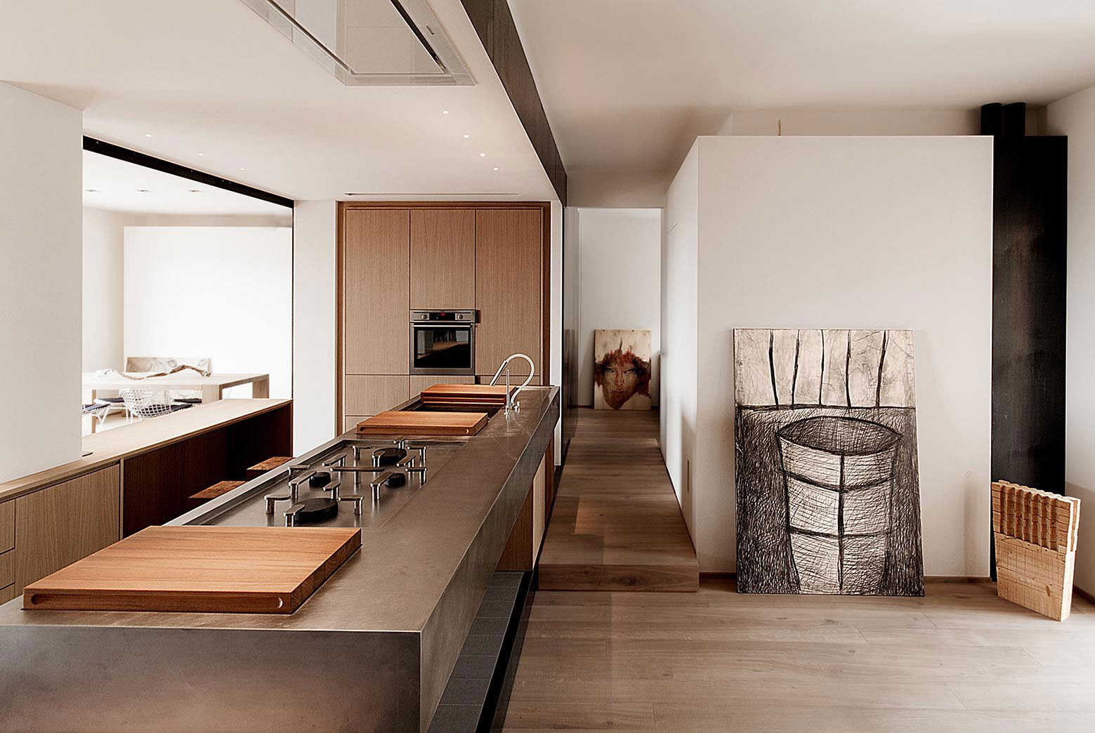 An Elegant Apartment Dominated by Shades of Gray and White Colors by Luca Compri (12)
