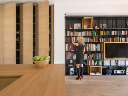 An Elegant Apartment Dominated by Shades of Gray and White Colors by Luca Compri (5)