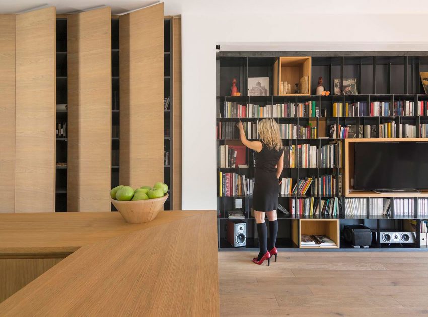 An Elegant Apartment Dominated by Shades of Gray and White Colors by Luca Compri (5)