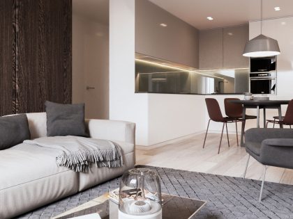 An Elegant Apartment with Neutral Tones and Colorful Accents in Minsk by Yevhen Zahorodnii & Sivak Trigubchak (2)