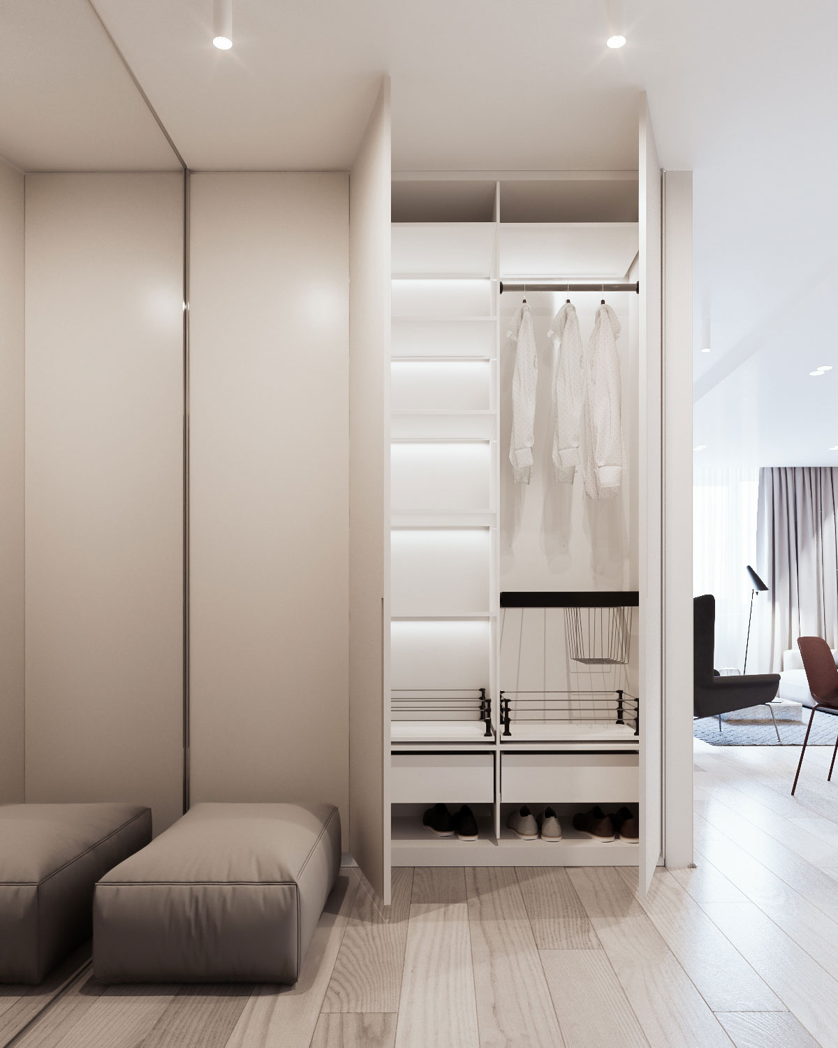 An Elegant Apartment with Neutral Tones and Colorful Accents in Minsk by Yevhen Zahorodnii & Sivak Trigubchak (24)