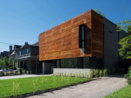 An Elegant Contemporary Home with Cor-Ten Facade in Toronto by TACT Design INC (1)