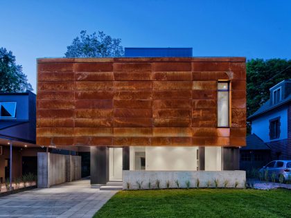 An Elegant Contemporary Home with Cor-Ten Facade in Toronto by TACT Design INC (13)