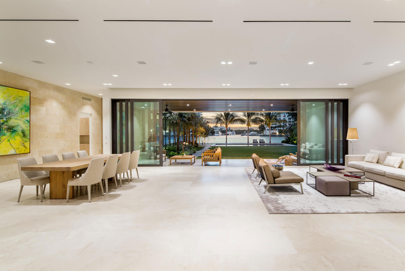 An Elegant Contemporary Two-Storey Home Surrounded by Palm Trees and Ocean in Florida by Kobi Karp (22)