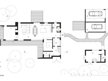 An Elegant Contemporary Villa Surrounded by Tall Pine Trees in Höllviken, Sweden by Johan Sundberg (18)