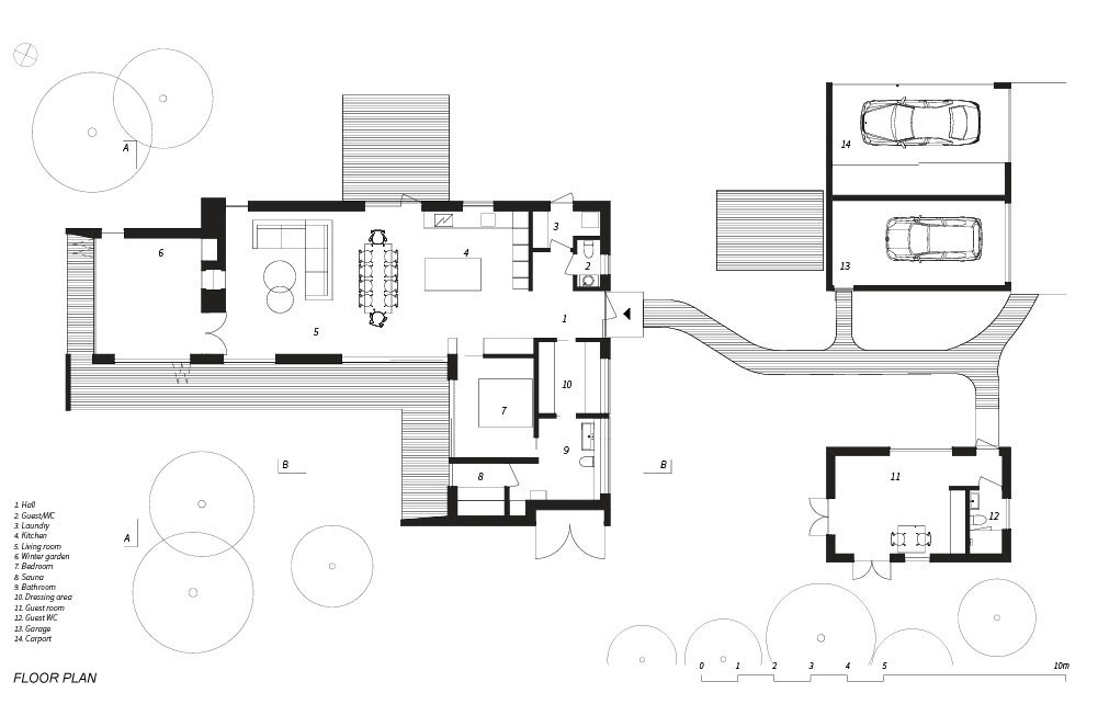 An Elegant Contemporary Villa Surrounded by Tall Pine Trees in Höllviken, Sweden by Johan Sundberg (18)