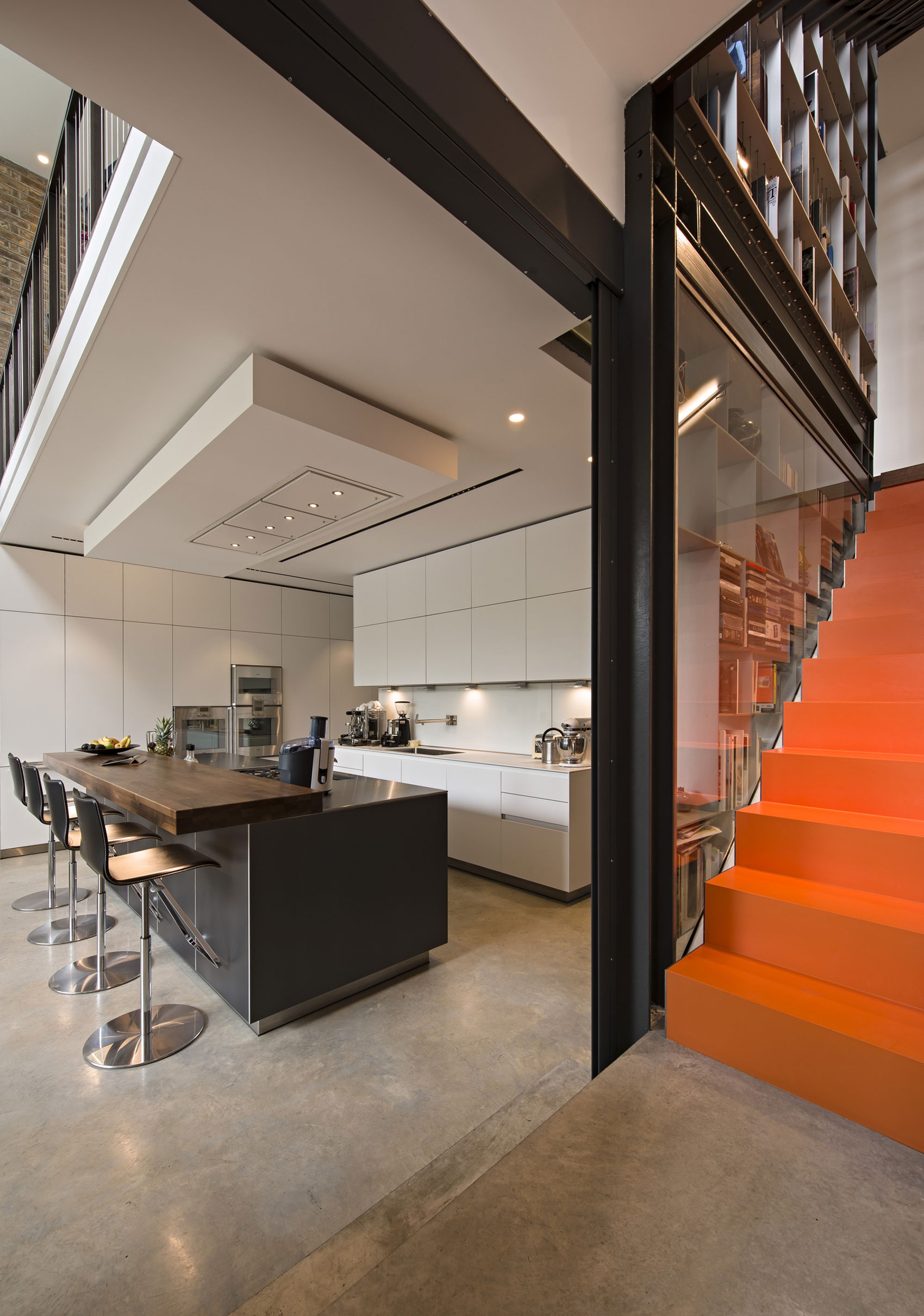 An Elegant Contemporary House for a Couple of Book Lovers in London, England by SHH Architects (14)