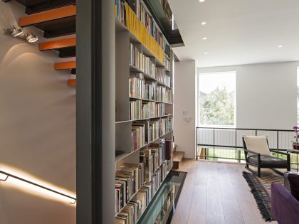 An Elegant Contemporary House for a Couple of Book Lovers in London, England by SHH Architects (8)