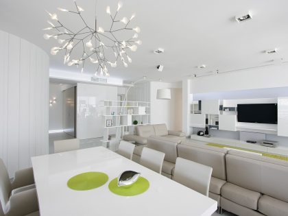 An Elegant Modern Apartment with White and Neutral Tones in Dnipropetrovsk Oblast by Azovskiy & Pahomova Architects (7)