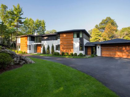 An Elegant Modern House with Contemporary and Transitional Vibes in Weston, Massachusetts by LDa Architecture & Interiors (1)