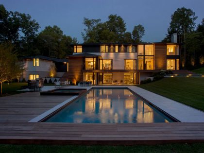 An Elegant Modern House with Contemporary and Transitional Vibes in Weston, Massachusetts by LDa Architecture & Interiors (19)