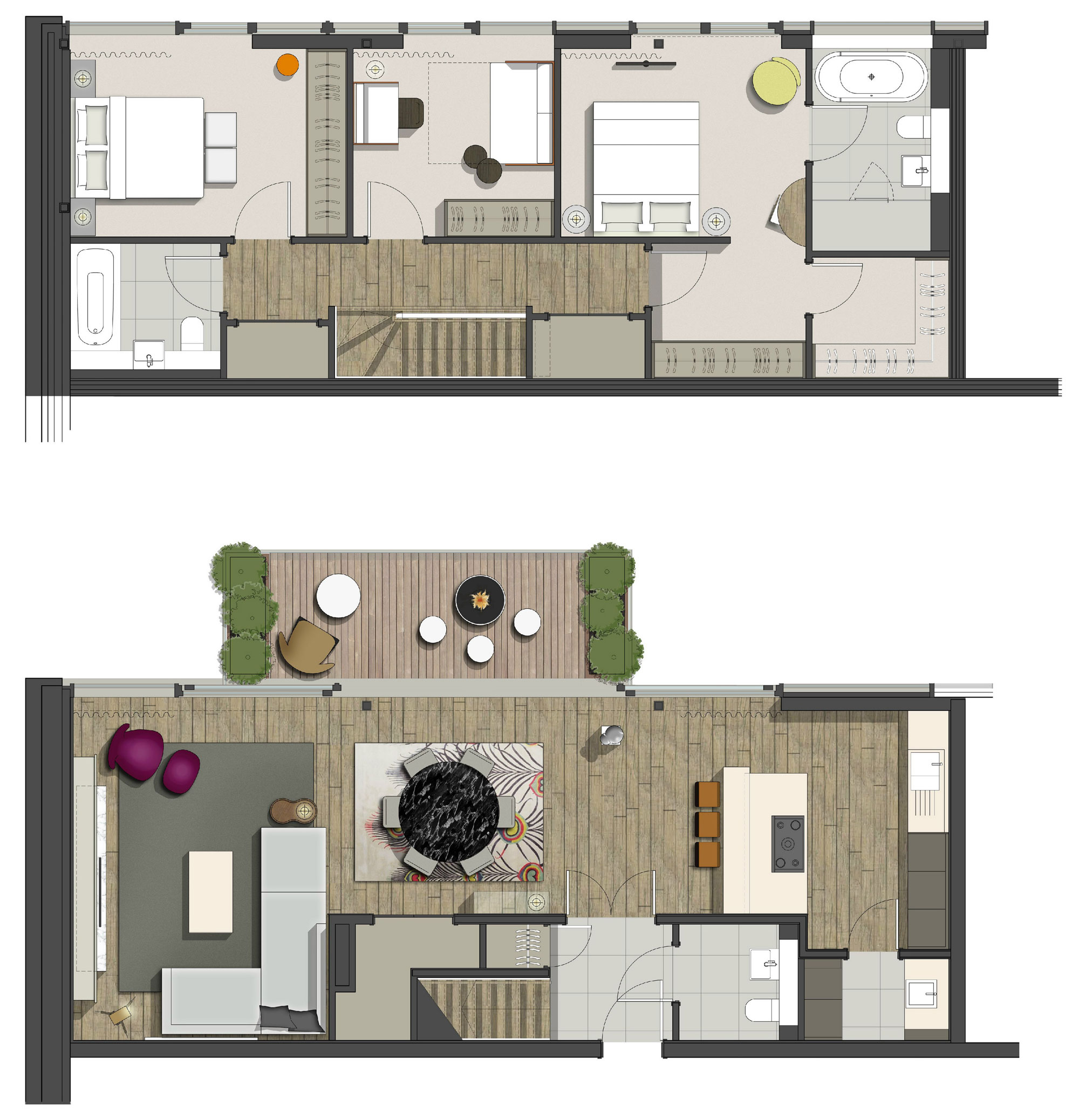 An Elegant Penthouse Apartment with Vibrant Pops of Color in London, England by TG-STUDIO (20)