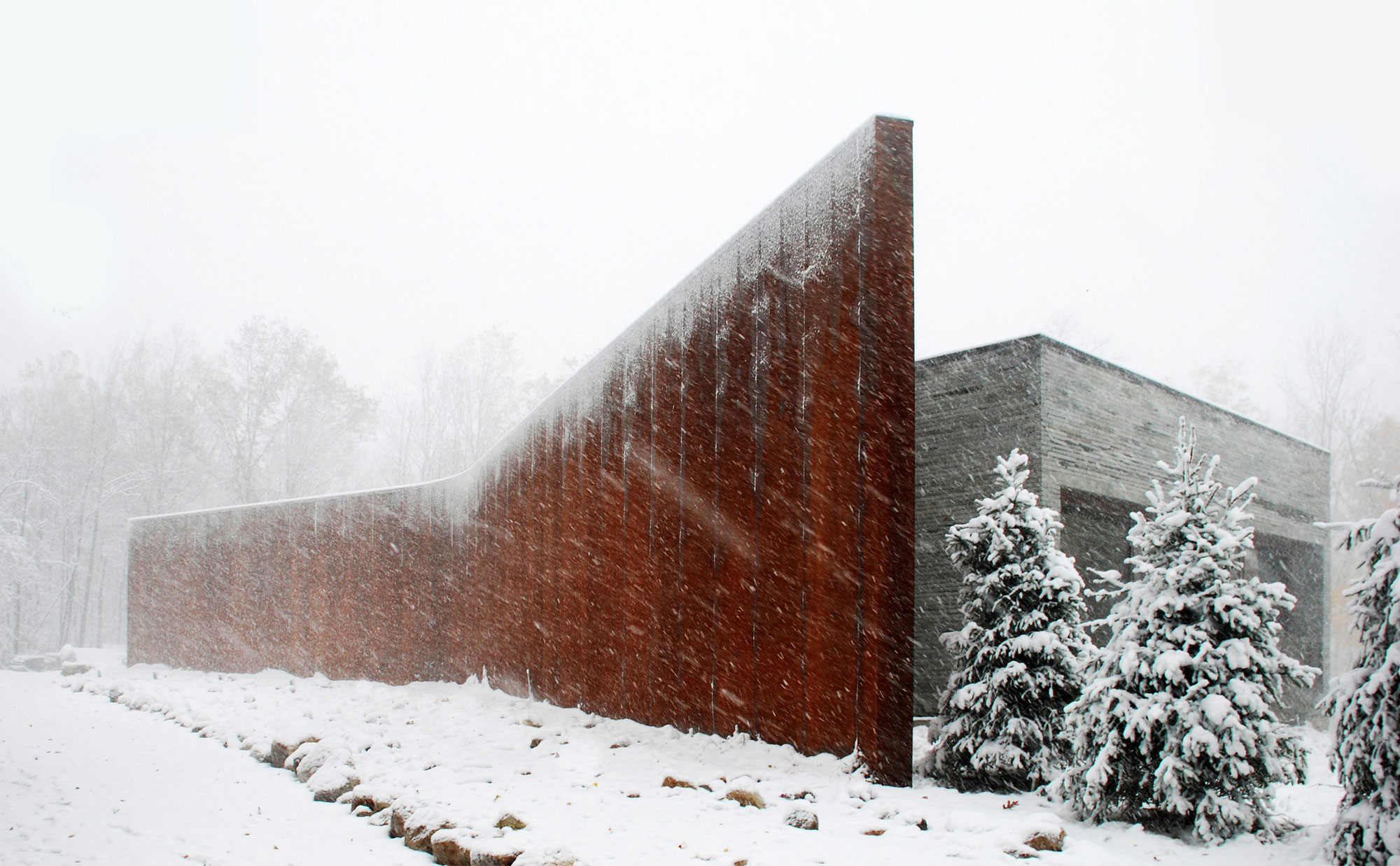 An Elegant Sustainable House in the Woods with Striking Exteriors of Ulster County by William Reue Architecture (2)
