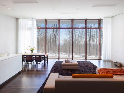 An Elegant Sustainable House in the Woods with Striking Exteriors of Ulster County by William Reue Architecture (4)