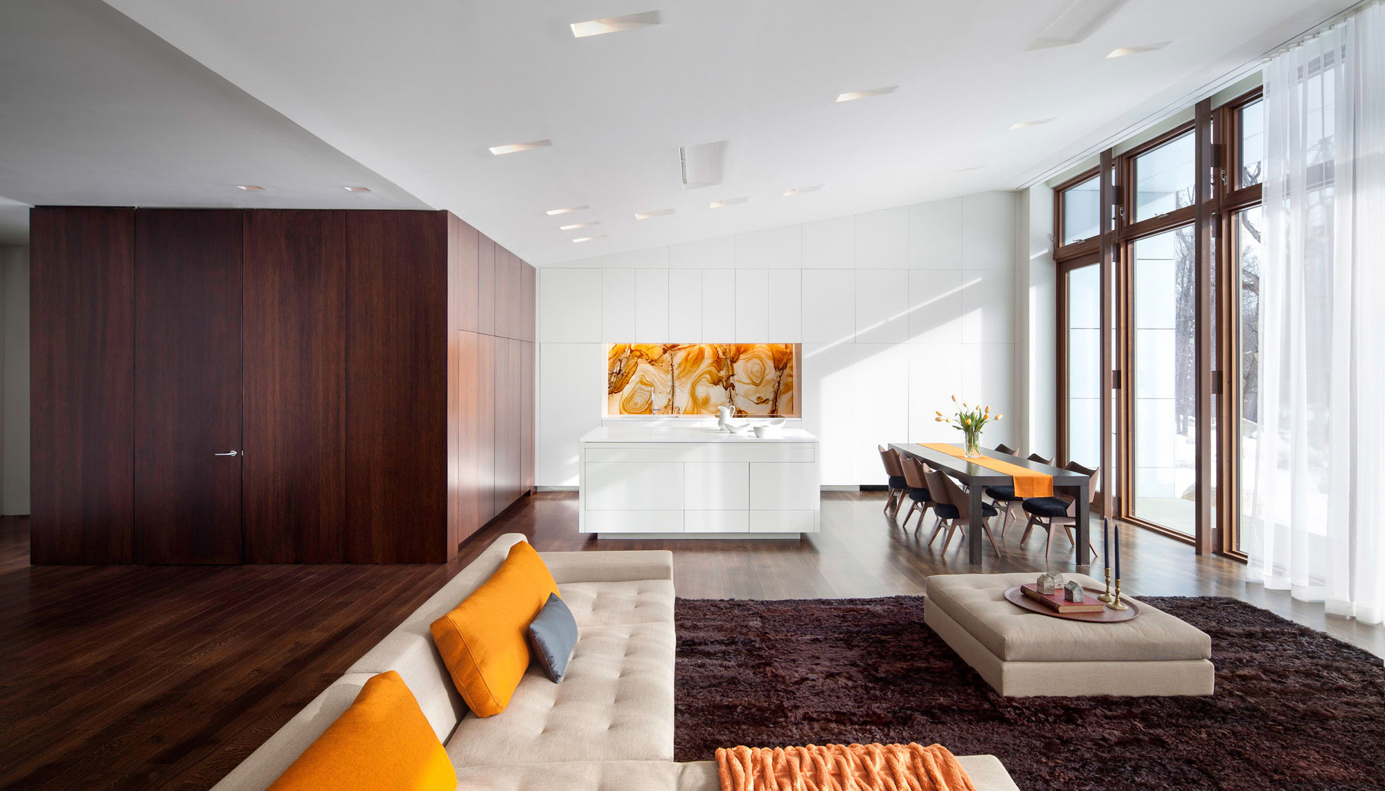 An Elegant Sustainable House in the Woods with Striking Exteriors of Ulster County by William Reue Architecture (5)