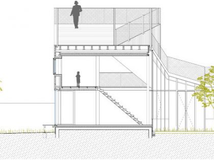 An Elegant and Beautiful House with Metal Walls and a Sloping Roof Terrace in Nantes by Mabire Reich Architects (36)