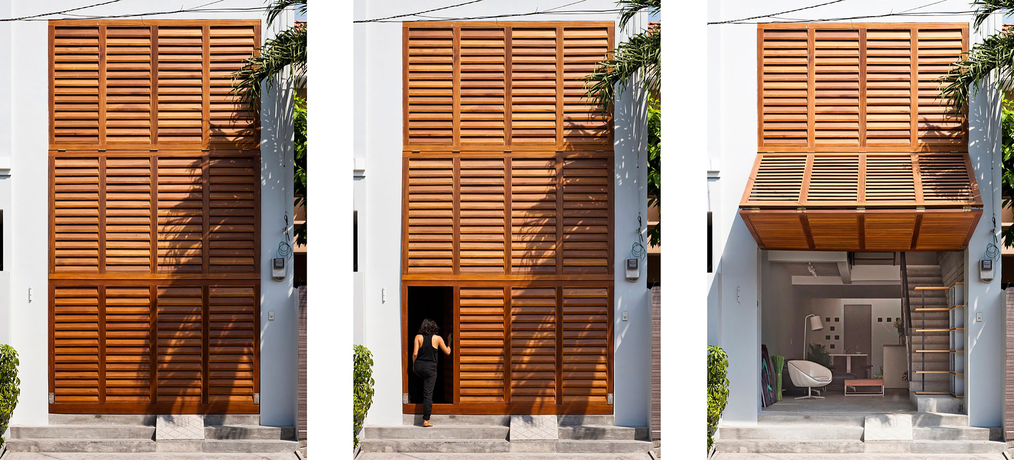 An Elegant and Light-Filled Modern Townhouse with a Folding-Up Shutter in Ho Chi Minh by MM++ architects (4)