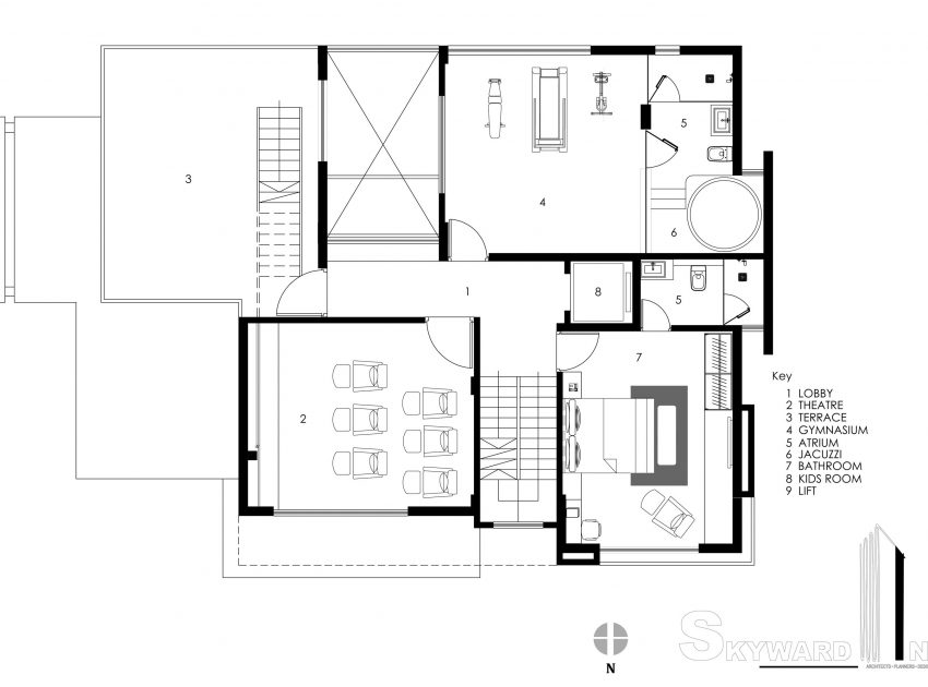 An Elegant and Modern Single Family Bungalow in Nanded, India by Skyward Inc (25)