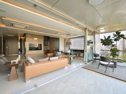 An Elegant and Monochromatic Contemporary Home in Shades of Brown on Mumbai