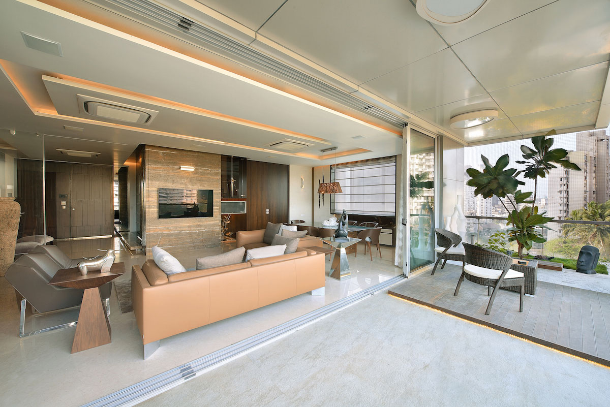 An Elegant and Monochromatic Contemporary Home in Shades of Brown on Mumbai by SPACE DYNAMIX (1)