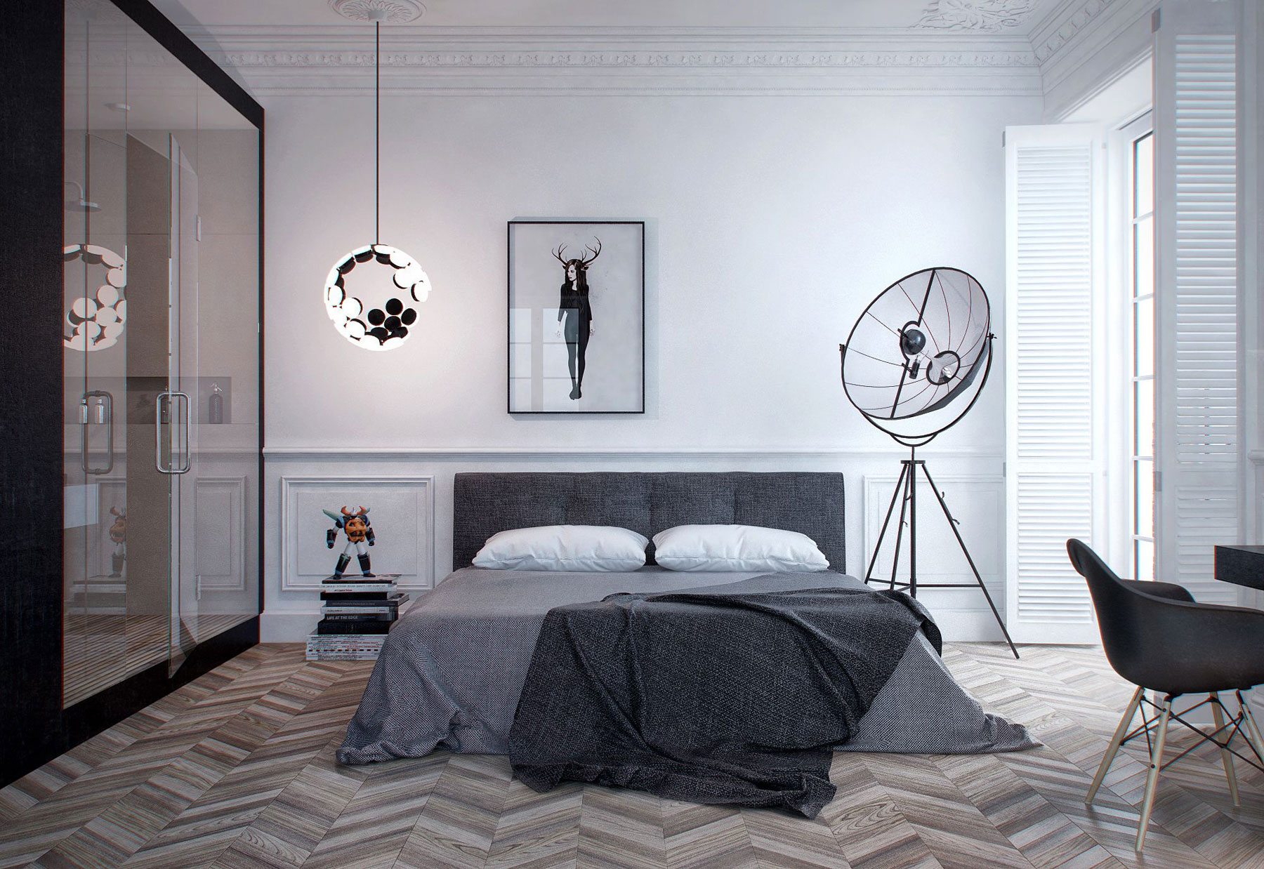 An Elegant and Sophisticated Apartment with Chic Parquet Floors in Moscow by INT2 Architecture (10)