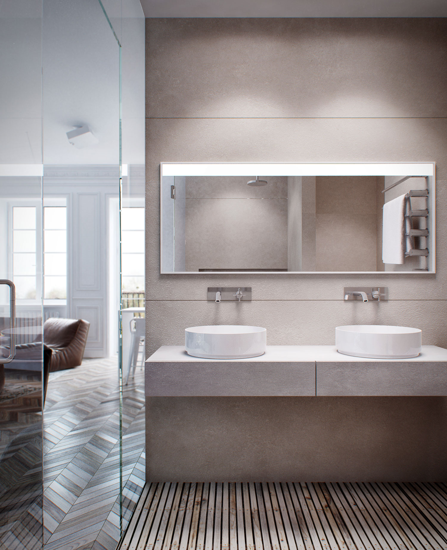 An Elegant and Sophisticated Apartment with Chic Parquet Floors in Moscow by INT2 Architecture (13)