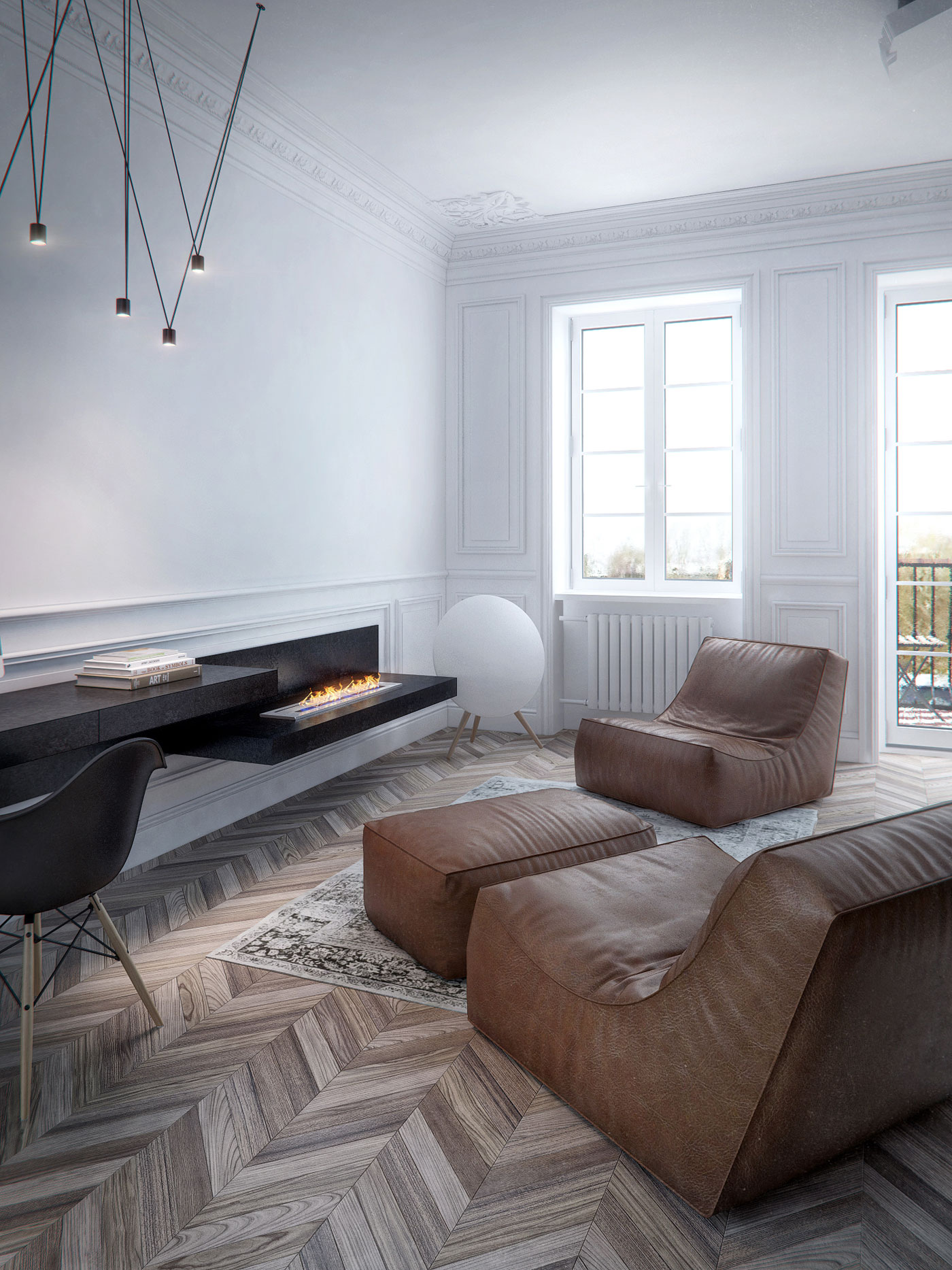 An Elegant and Sophisticated Apartment with Chic Parquet Floors in Moscow by INT2 Architecture (2)